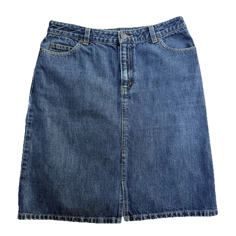 The Limited Women's Medium‎ Wash Short Denim Skirt Size 8 Y2K Casual Minimalist